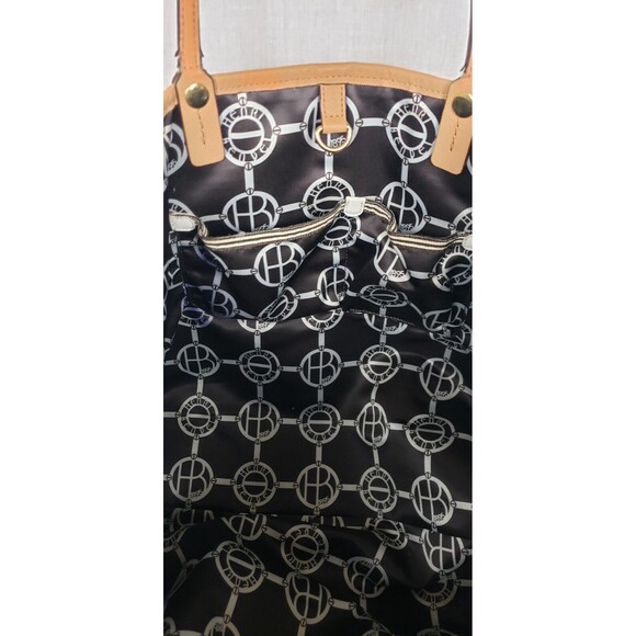 Henri Bendel Tote Handbag Double Handles Large Tan Saffiano Leather Classic Work - Picture 6 of 10